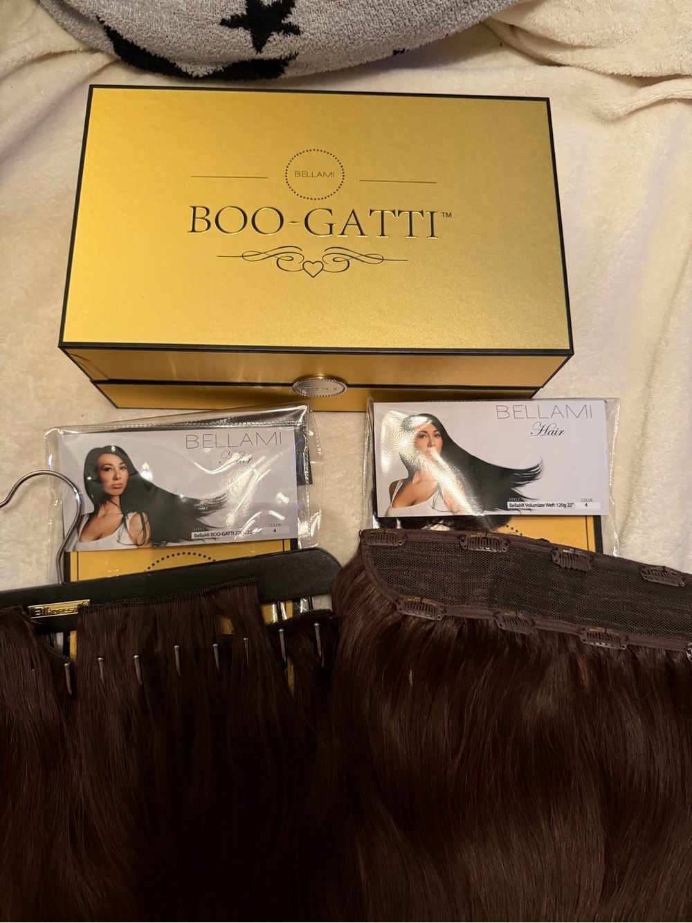 BELLAMI BOO-GATTI Clip-In Extensions in #4 CHOCOLATE BROWN - Picture 4 of 6